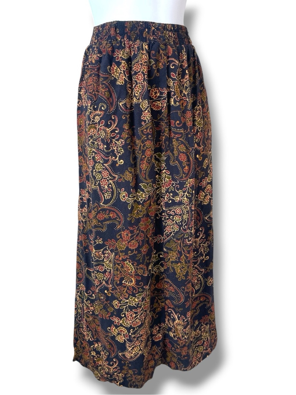 Sag Harbor Vintage Maxi Skirt M Floral Paisley Whimsy Goth Dark Academia 90s - Picture 6 of 8